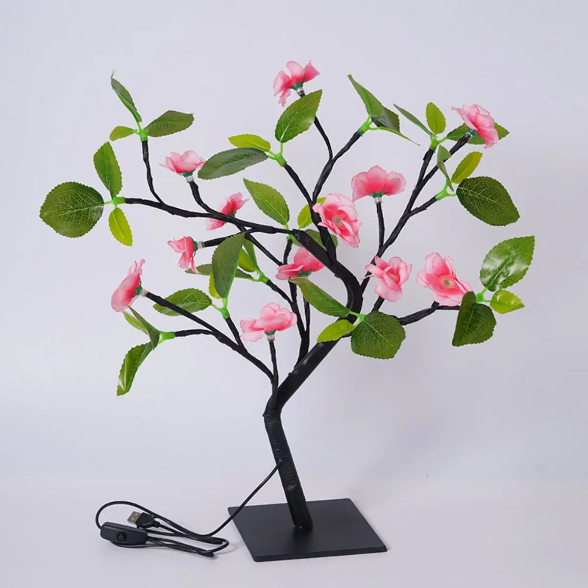 Peach blossom tree table lamp